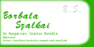 borbala szalkai business card